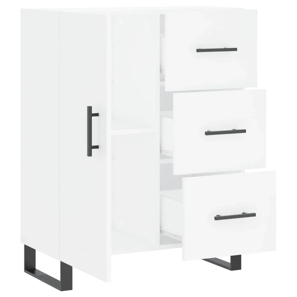 Buffet credenza cassettiera mobiletto mobile contenitore organizer per cucina soggiorno salotto 69,5 x 34 x 90 cm legno ingegnerizzato bianco 02_0030412