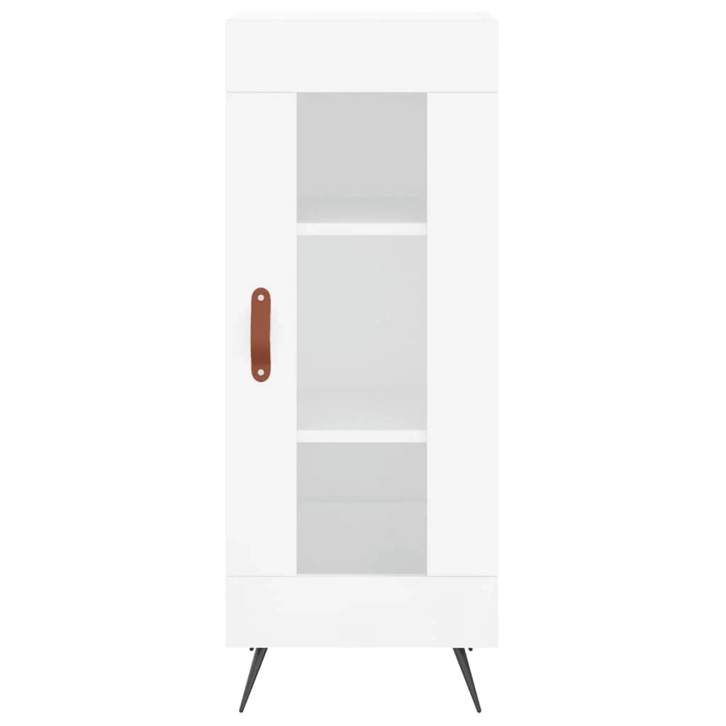 Buffet credenza cassettiera mobiletto mobile contenitore organizer per cucina soggiorno finitura lucida 34,5 x 34 x 90 cm legno ingegnerizzato bianco 02_0030628