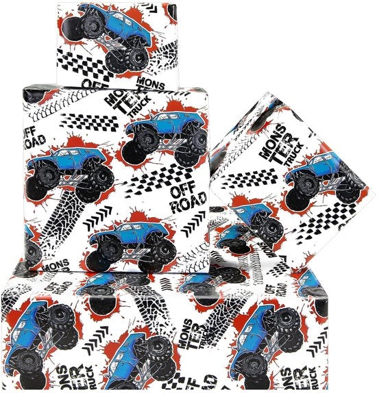Pacco di imballaggio con tema Monster Truck per bambini