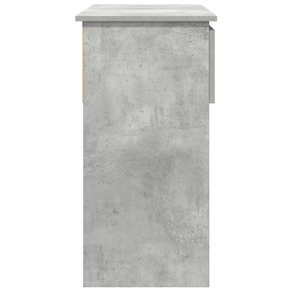 vidaXL Tavolo Consolle con Cassetti Grigio Cemento 85,5x38,5x74,5 cm