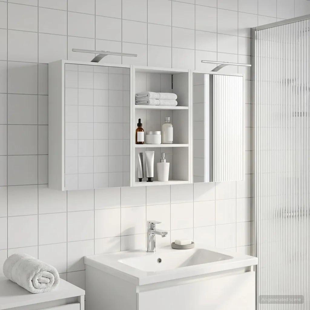 Set di Armadi da Bagno con lo scaffale 3 pcs 126 x 16 x 62.5 cm 3403832