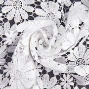 Tavolo da pranzo con fiori bianchi - Copricanti di tessuto - 90 x 40 cm - Tappeti a maglia - Decorazione del comodino - Centrotavola per la tavola da pranzo - Festa di nozze e compleanni - Decorazioni di Natale - Richiede contenuto HTML.