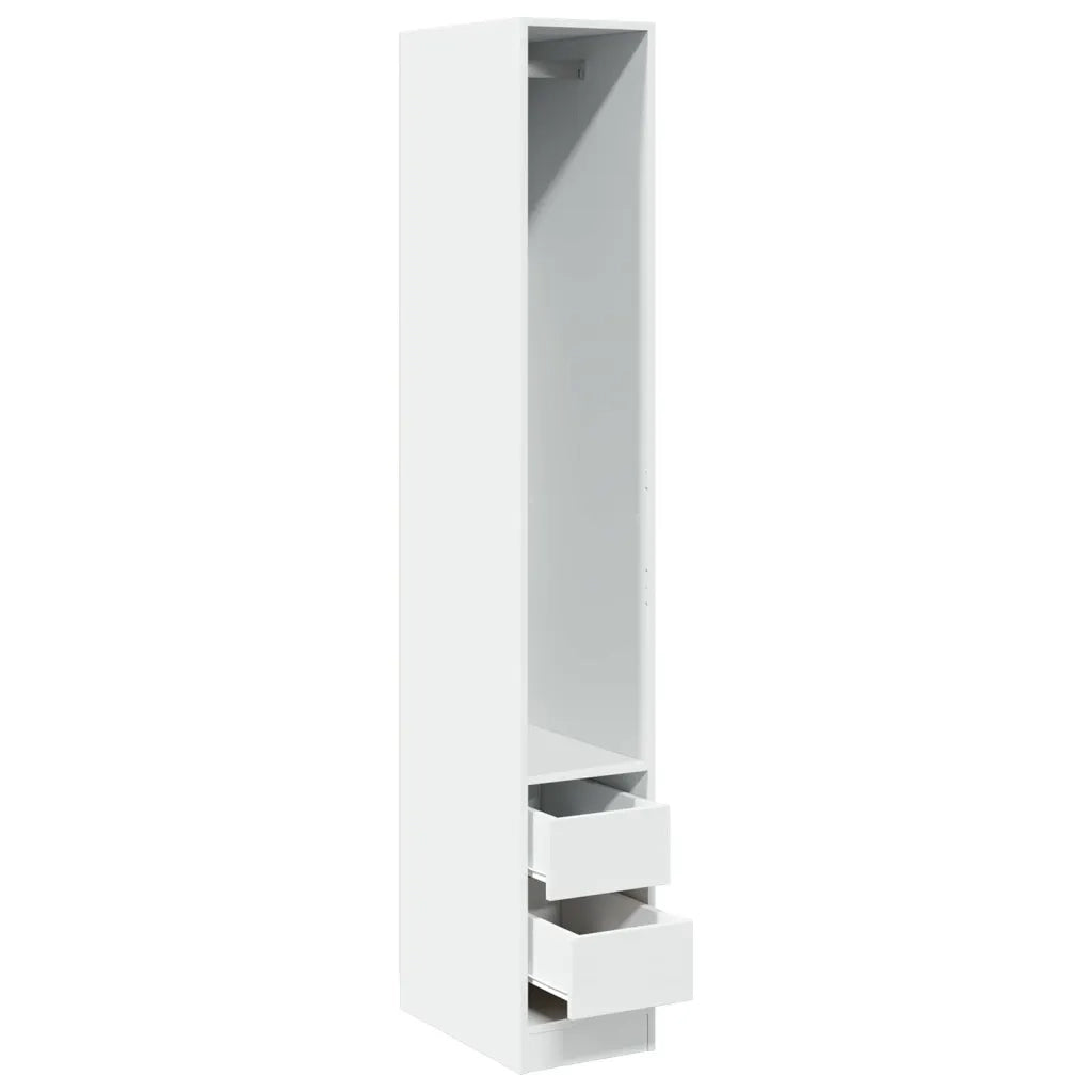 vidaXL Armadio Bianco 30x50x200 cm in Legno Multistrato