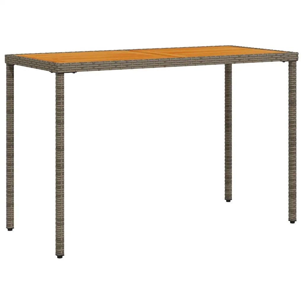 Set da Pranzo da Giardino 5 pz con Cuscini in Polyrattan Grigio