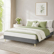 Struttura letto moderna 140x200 cm grigia, stabile e facile da assemblare