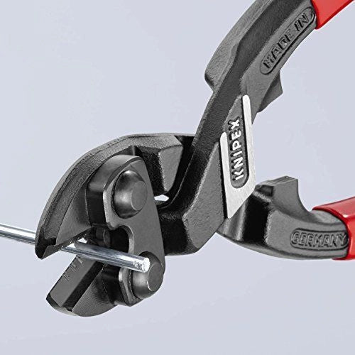 KNIPEX 71 21 200 CoBolt Tronciasquadre a Doppia Leva Testa Piegata 20° Impugnature Rivestite Colore Nero
