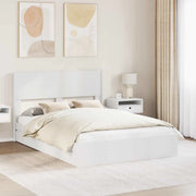Struttura del letto con stoccaggio e testata Bianco 3414377