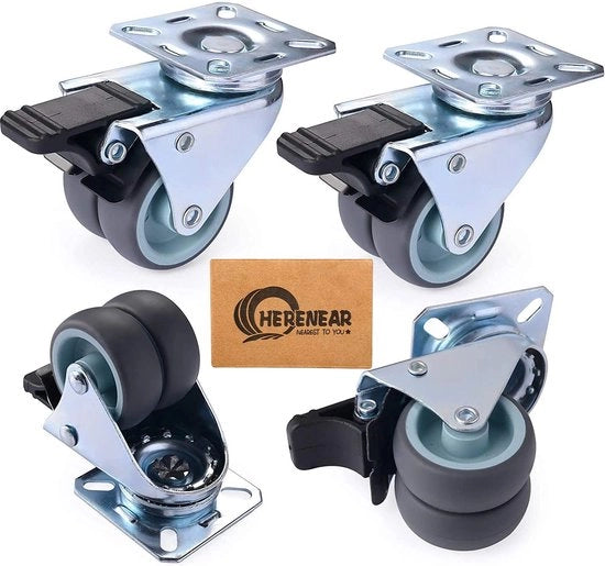 Ruote da mobili con ruote di sostegno 50mm per carico massimo 600 kg - set da 4