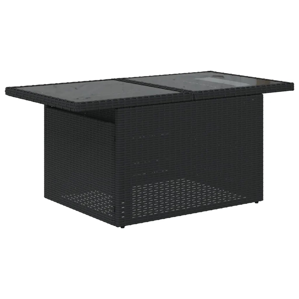 Set Divano da Giardino 6 pz con Cuscini Nero in Polyrattan 3269156