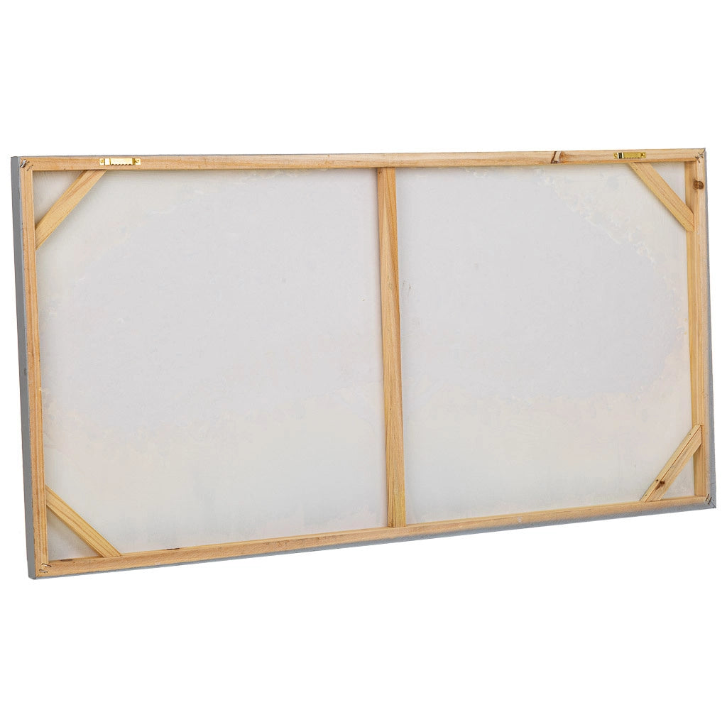 Quadro dipinto a mano con rilievo marrone 50x100x3h