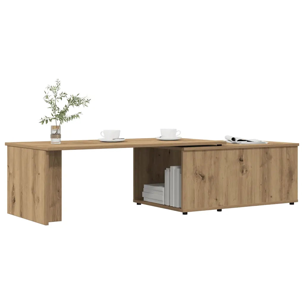 Tavolino da Salotto-Tavolino da soggiorno-Tavolo Rovere Artigianale 150x50x35 cm Truciolato