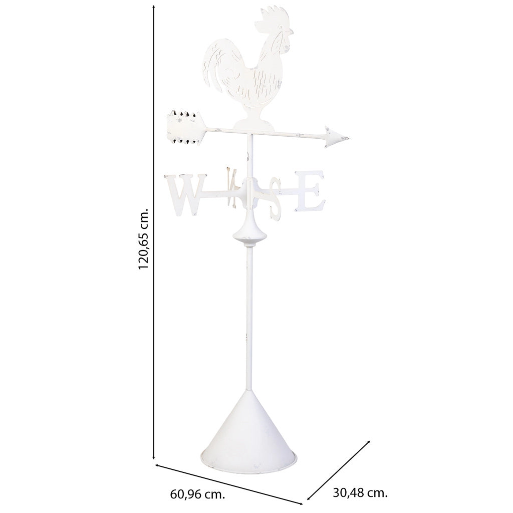 Banderuola decorativa in metallo 60,96x30,48x120,65h cm