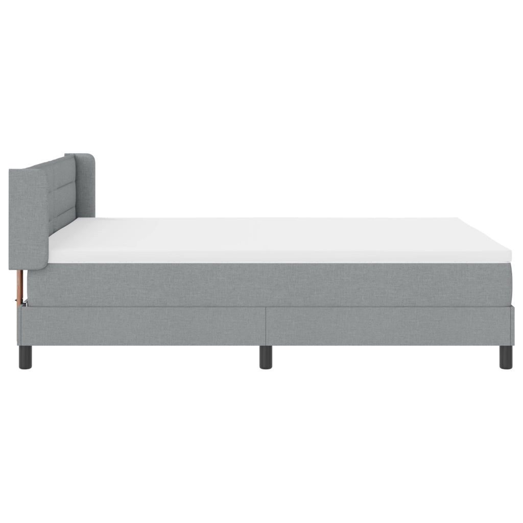 Letto Box Spring  Grigio Chiaro con Materasso 160x200 cm