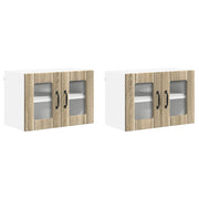 Set di 2 pratici pensili da cucina 60 x 31 x 40 cm realizzati in legno ingegnerizzato di rovere Sonoma 02_0053989