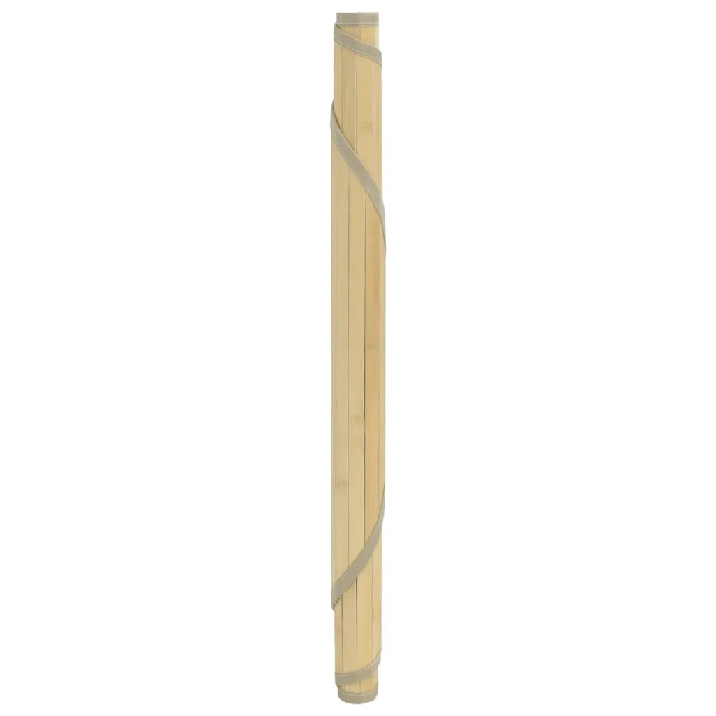 Tappeto Rotondo Naturale Chiaro 80 cm in BambÃ¹
