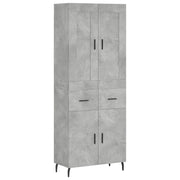 Buffet credenza cassettiera armadio mobile contenitore organizer cucina soggiorno salotto alto 69,5 x 34 x 180 cm legno ingegnerizzato grigio 02_0034493