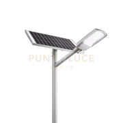 FARO SOLARE STRADALE LED RADIUS SILVER 48W 2100LM 4000K CON PANNELLO SOLARE IP65 48,6X8,7X20,7CM