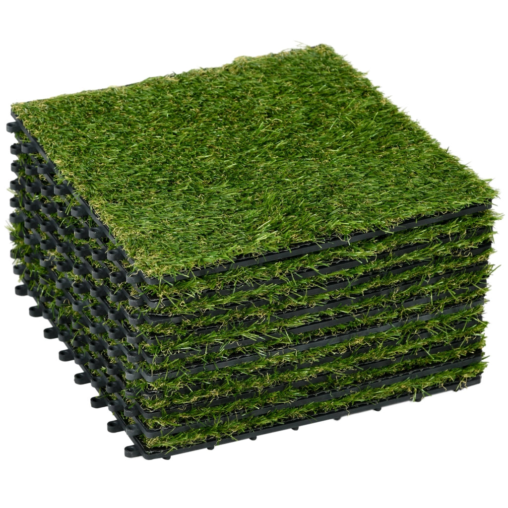PRATO ARTIFICIALE Set da 10 pezzi Verde scuro in plastica