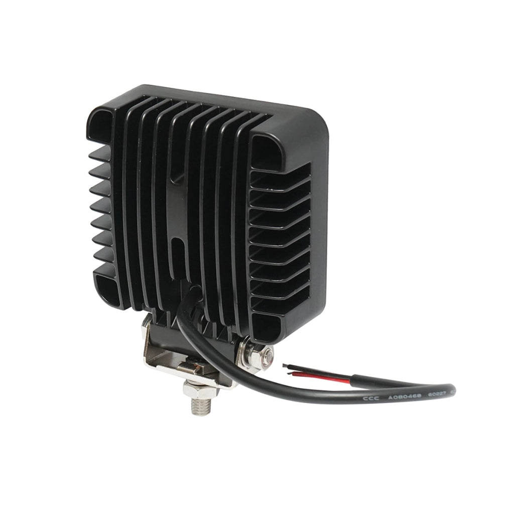 Proiettore LED quadrato 12-48V, 48W, 3000K, corpo in alluminio 110x110x45mm