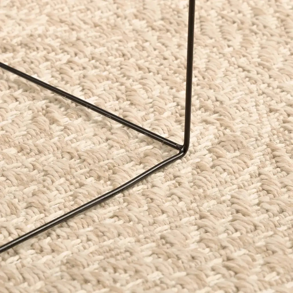 Tappeto ZIZUR Beige Ø 160cm Aspetto Iuta per Interni ed Esterni 4010416