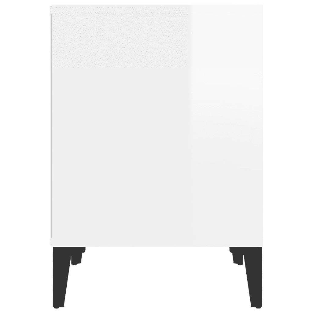 Comodino Bianco Lucido 40x35x50 cm cod mxl 29947