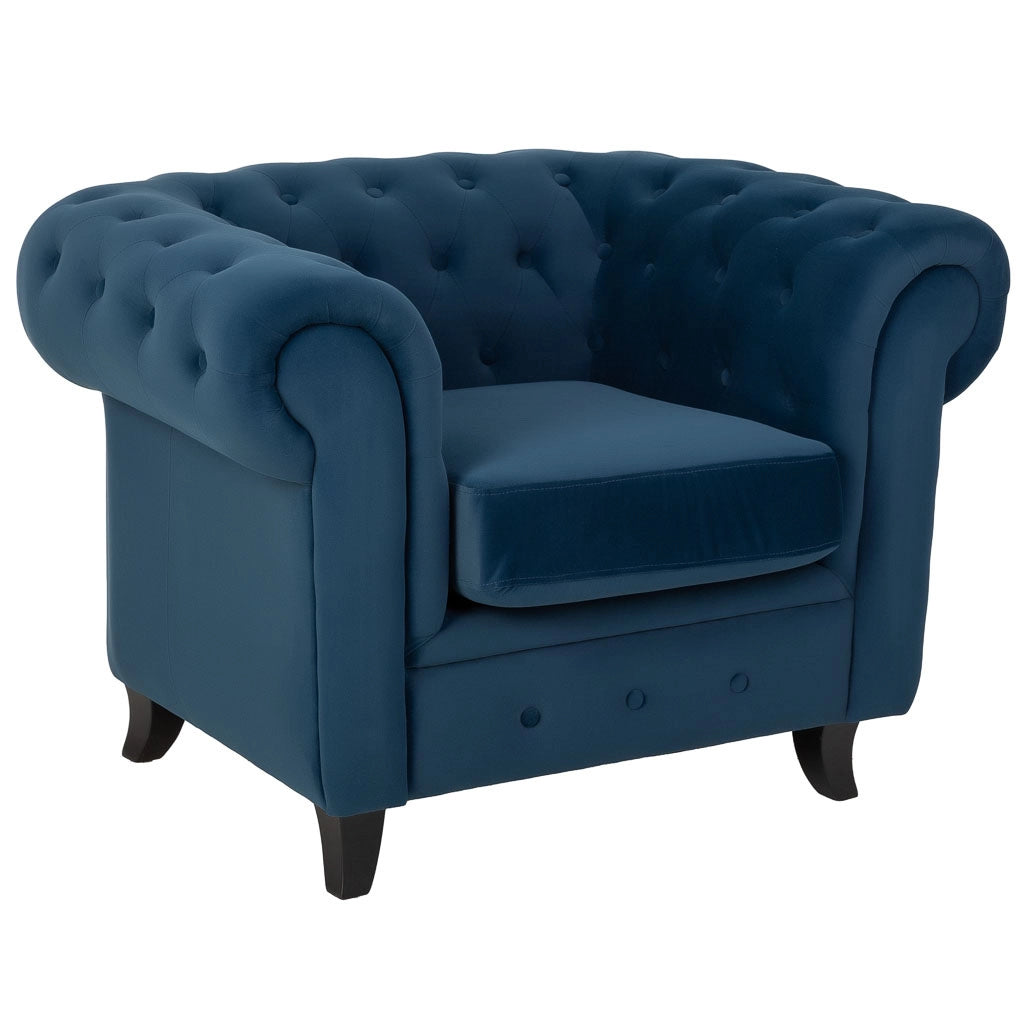 Poltrona blu navy 110x81x77h cm