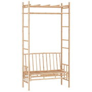Panca da giardino mobili da esterno terrazza con pergolato 116 cm bambù 02_0011638