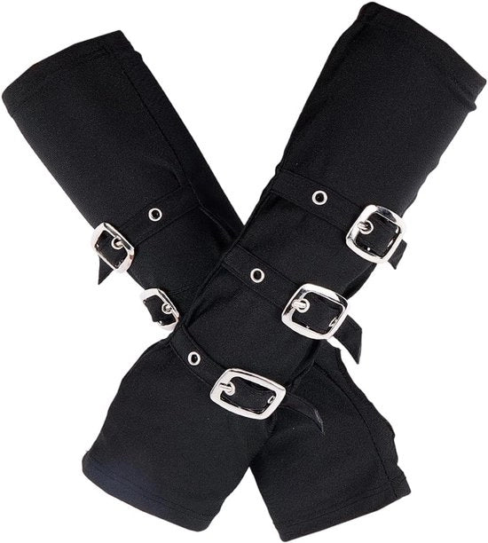 Gloves da Donna Senzamano - Stile Goth Punk - Cuffie dei Pantaloni - Abbigliamento da Ciclismo - Protezione Solare per Mountain Biking - Maniche Lunghe Guanti di Guerra - Guanti da Ciclismo per Donna
