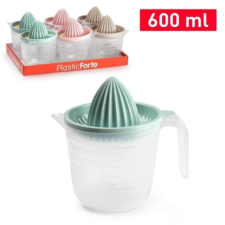 Spremiagrumi Manuale in Plastica con Caraffa Vari Colori