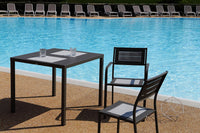 Tavolo da Giardino 80x80 cm in Acciaio RD Italia Dorio Antracite