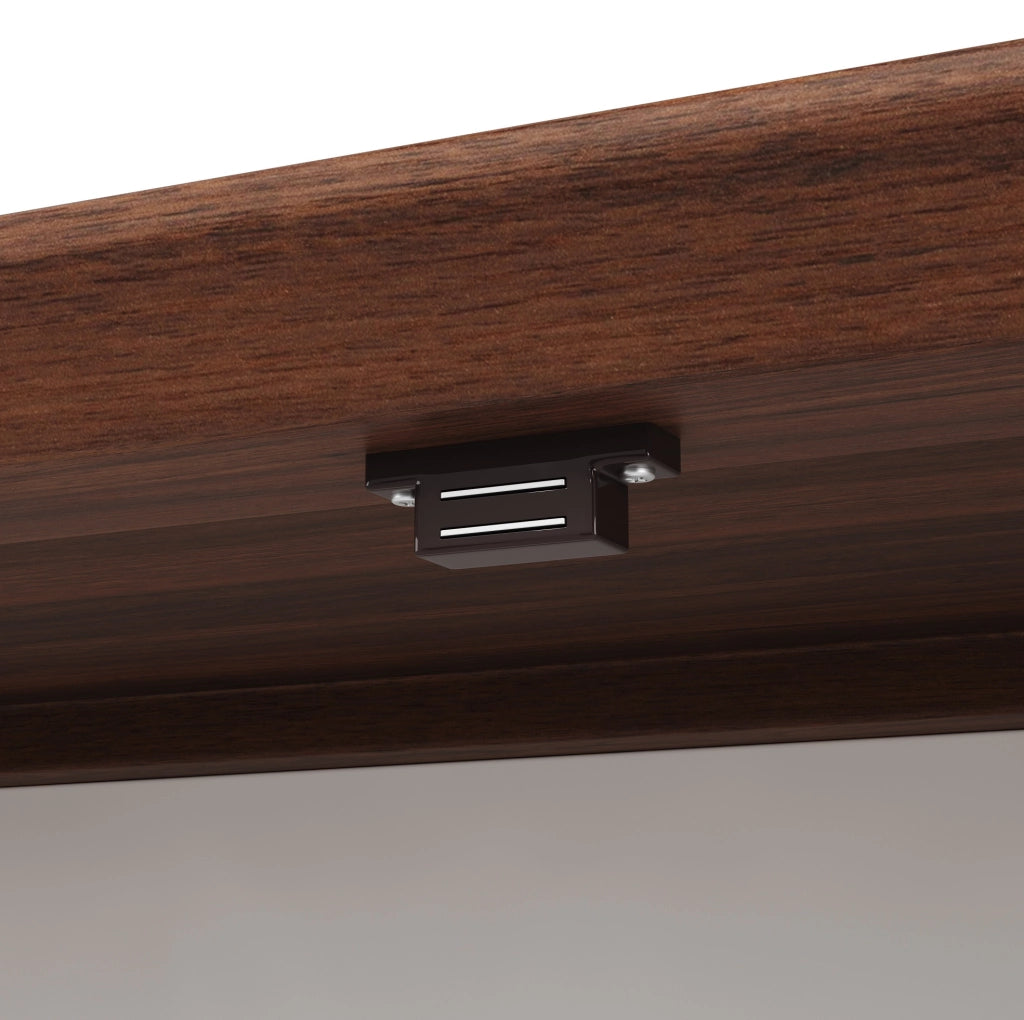 Credenza alta 80x39.8x180 cm con protezione antiribaltamento; soft-close; MDF bianco