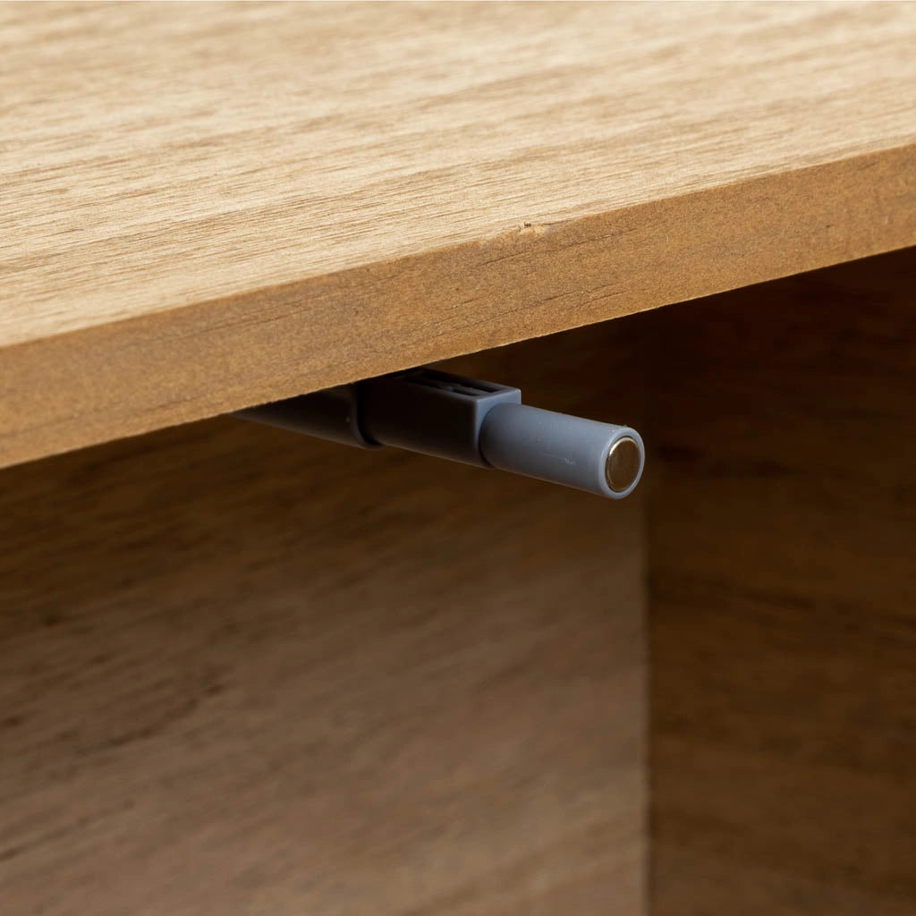 Comodino in legno e corda intrecciata marrone 45x36x55h