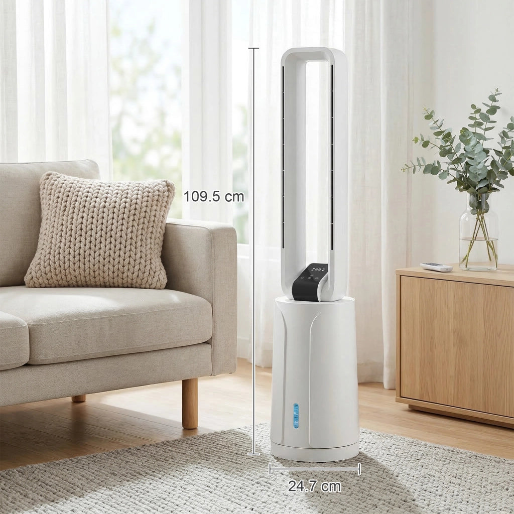 Raffrescatore Evaporativo con Timer 15H ¨C Xylo ¨C 109.5 cm, Bianco