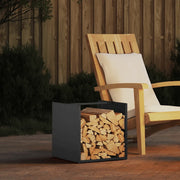 Rastrelliera per Legna da Ardere Antracite 40x40x40 cm 864239