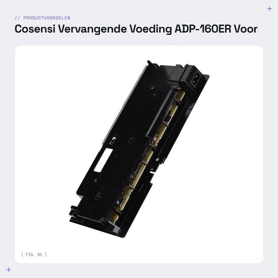 Alimentatore per console compatibile con PS4 Slim, 4 poli, materiale ABS, 100-240 V, 381 gr.