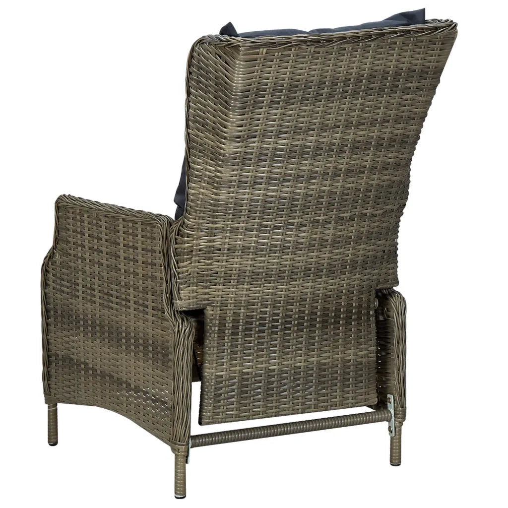 Set Mobili da Pranzo per Giardino 3 pz Marrone cod mxl 43622