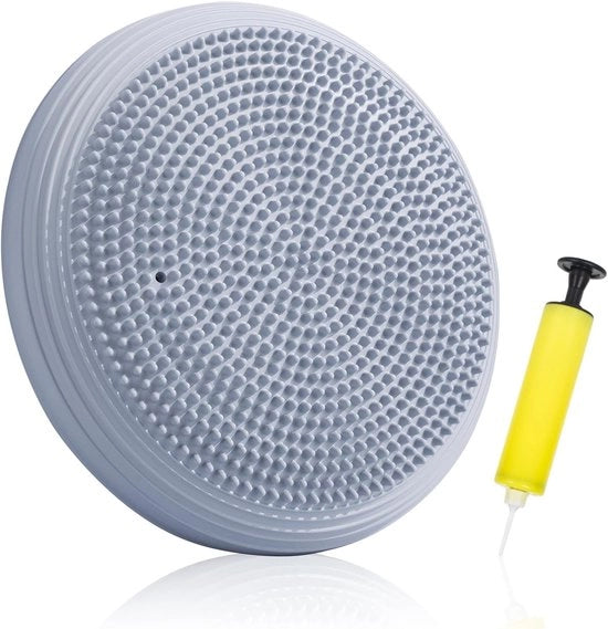 Pilastro di Equilibrio Inflato - 34 cm Stabilità aeree - Disco di Equilibrio con Pompata - Cuscino Fitness - Allenamento di Equilibrio - Cuscino di Stabilità