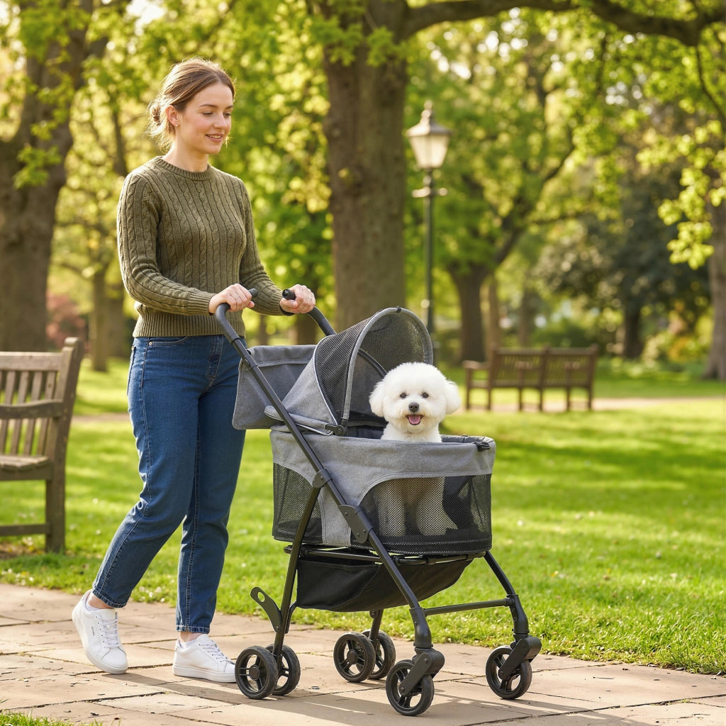 Cuscino per Cane Pieghevole Grigio ¨C zephmum ¨C 3 in 1 Nacelle Sospensione