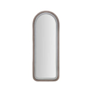 Specchio Segal, Specchiera, Articolo d'arredo a muro, Decorazione con specchio, 60x4 h160 cm, Tortora e Grigio