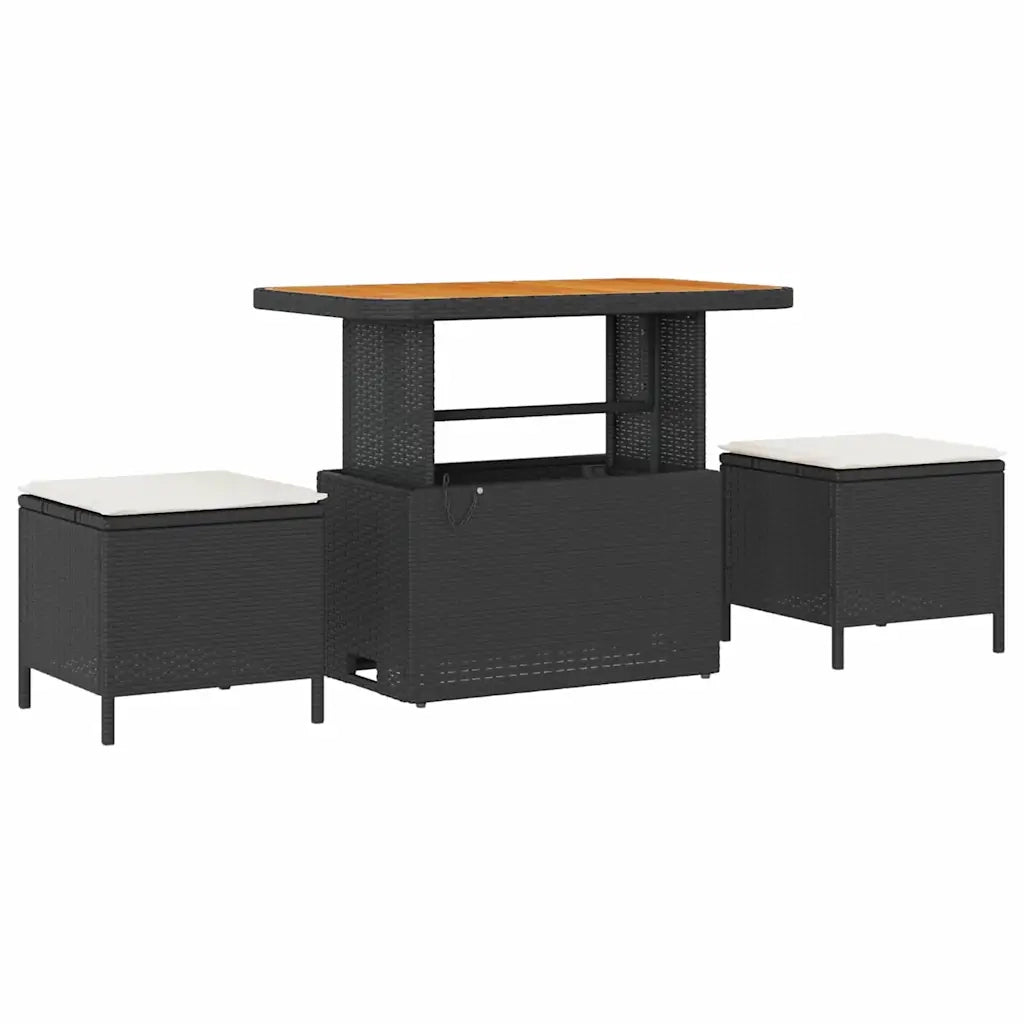 Set Divano da Giardino 13 pcs Nero polyrattan 3361675