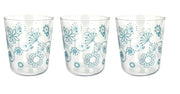 Set 3 Bicchieri da Tavola Vino Acqua Velo Flower Azzurro 315 cc Cerve