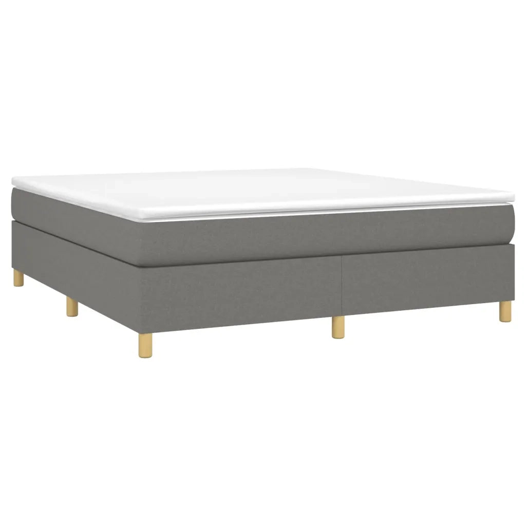 Giroletto a Molle con Materasso Grigio Scuro 180x200 cm Tessuto 3144539