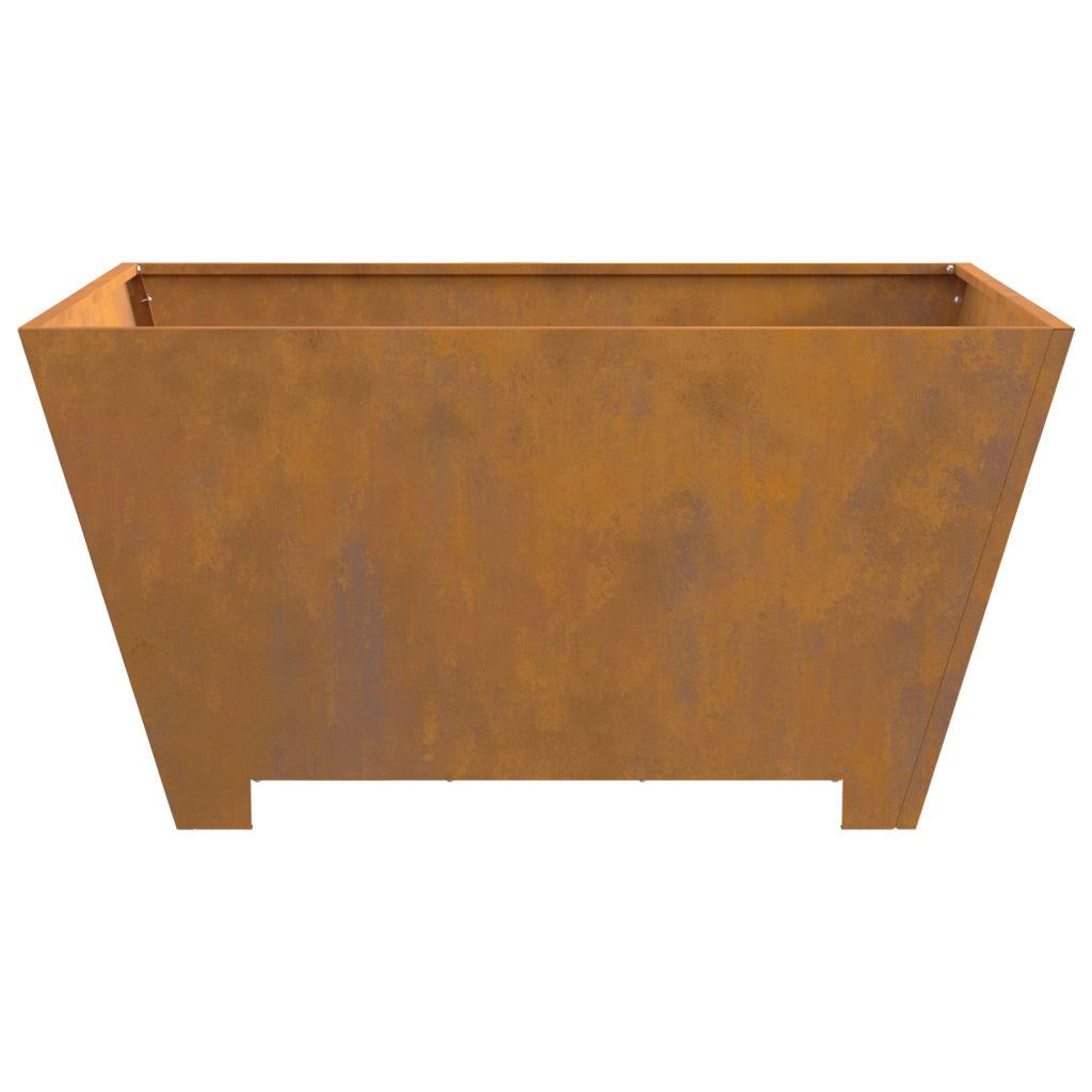 Focolare Quadrato 80x80x40 cm in Acciaio Invecchiato