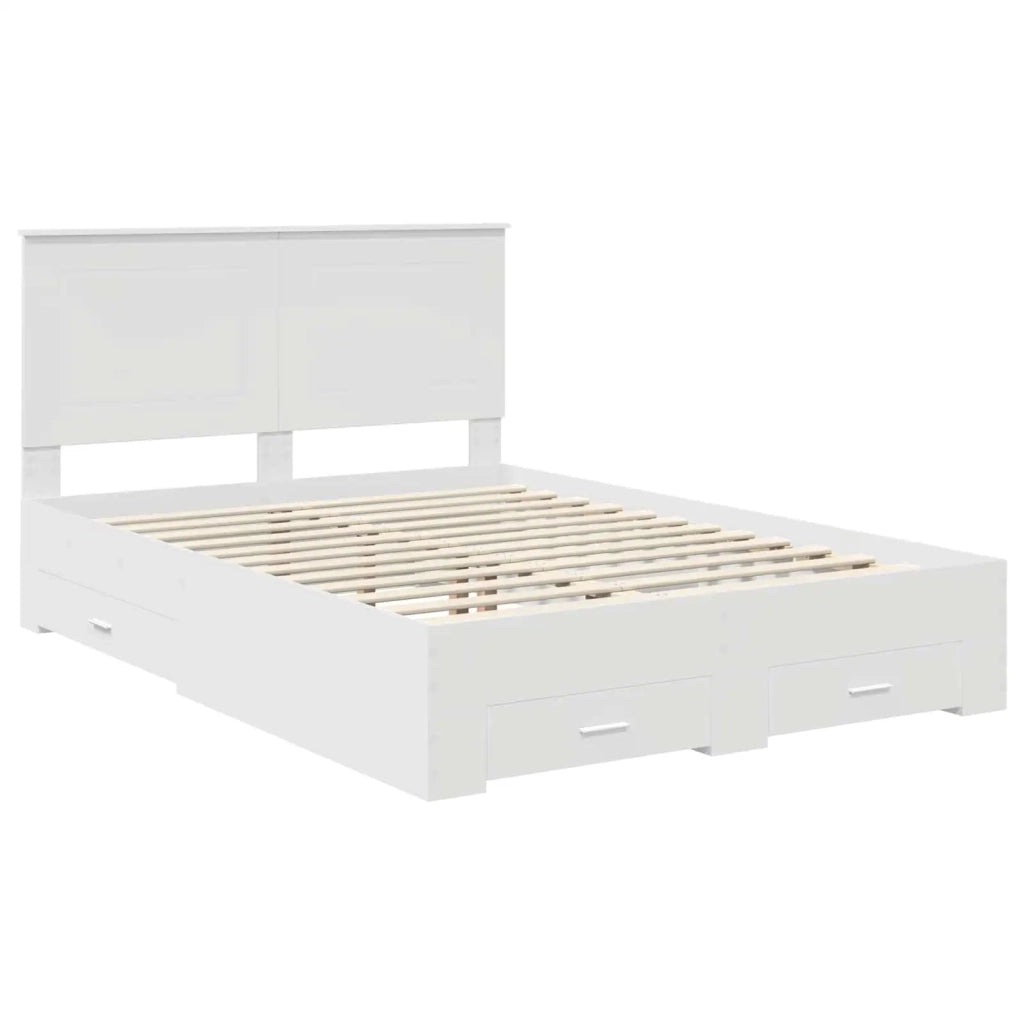 Struttura del letto Bianco 160 x 200 cm Legno multistrato