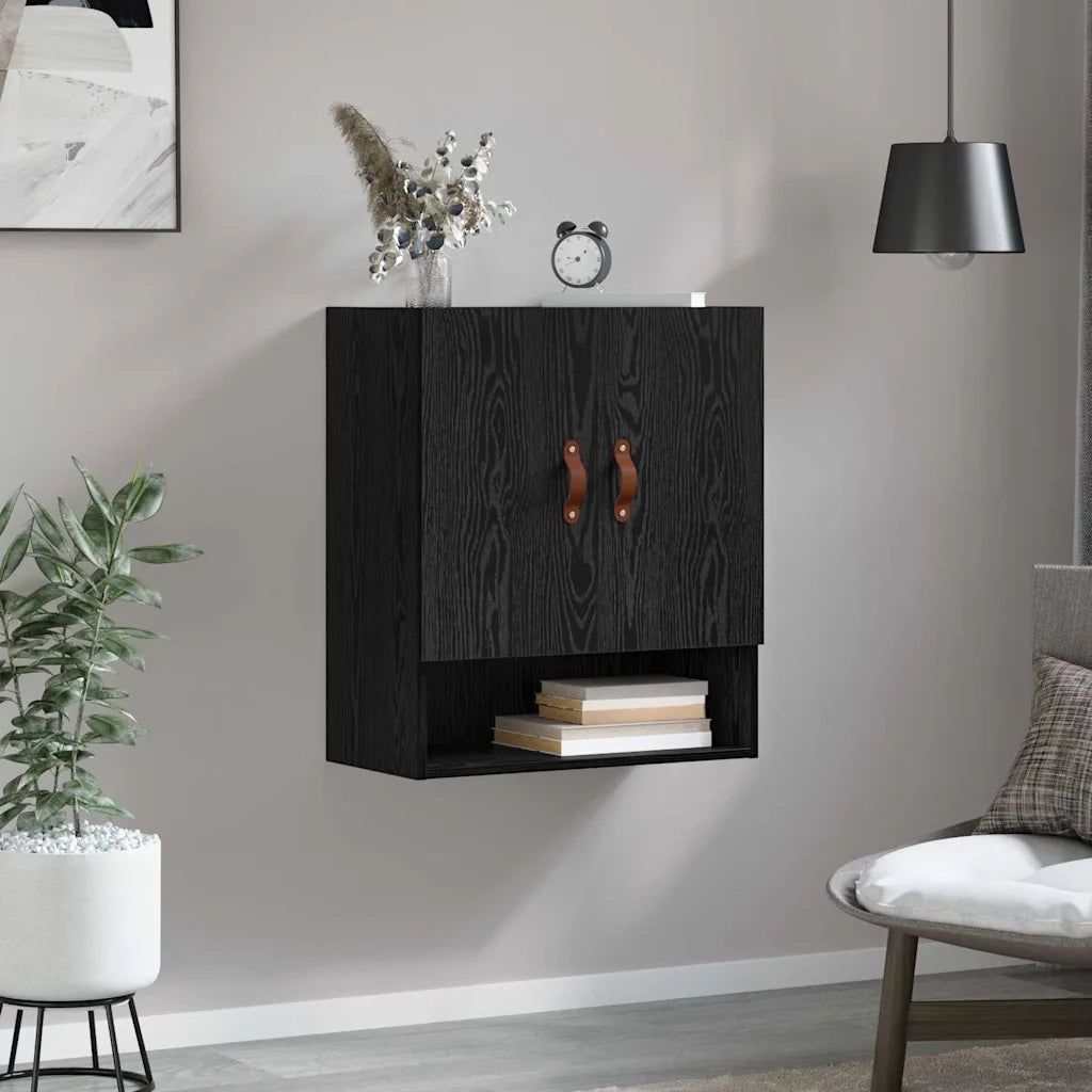 Armadietto a muro Rovere nero 60 x 31 x 70 cm Legno multistrato 879533