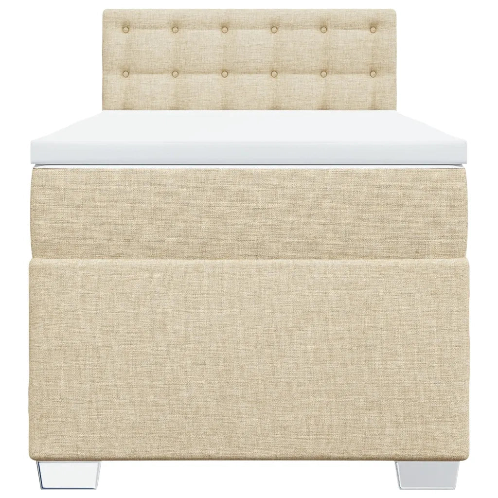 Giroletto a Molle con Materasso Crema 90x190 cm in Tessuto 3288062