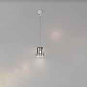 Applique Contemporanea Shaded Metallo Bianco Vetro Cromo 1 Luce E27