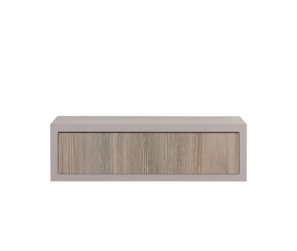 Mensola da Parete 1 Cassetto 45x13,4x20 cm in Fibra di Legno Lego Marrone e Rovere Moka