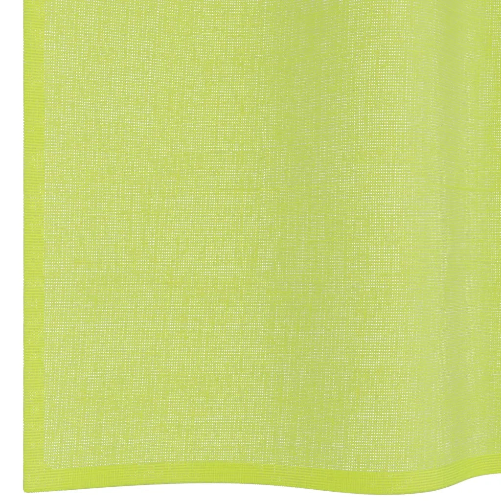 vidaXL Tende in Voile con Linguetta 2 pz Verde Mela