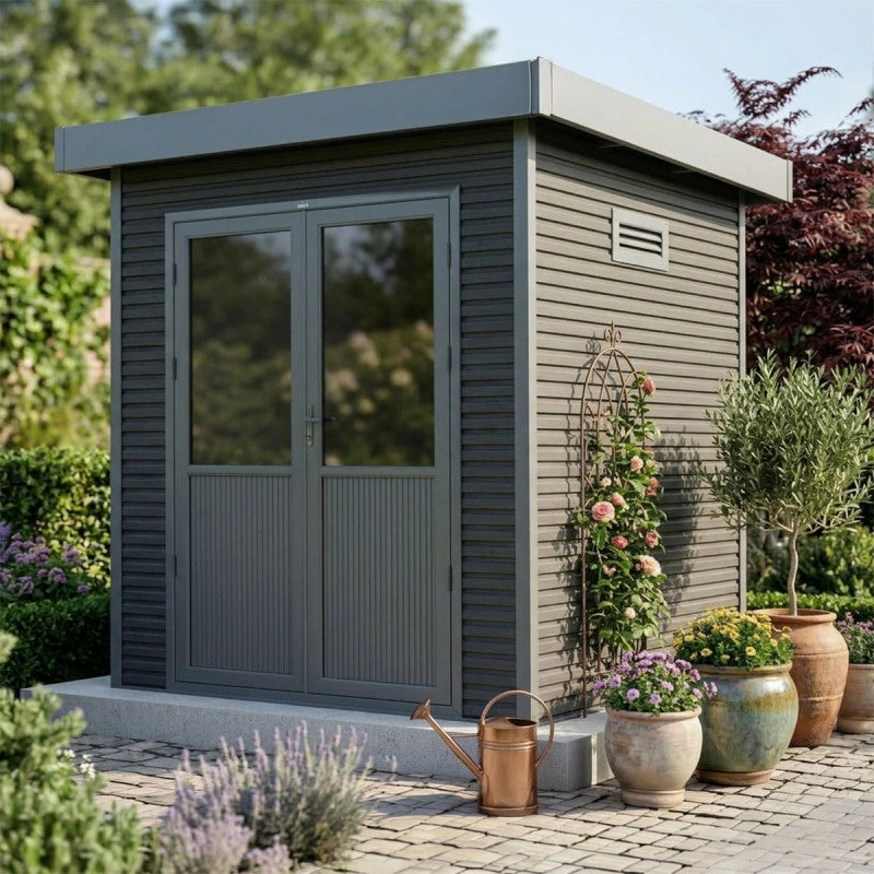 Casetta da giardino in legno composito Onyx 22 - 4m² - Grigio